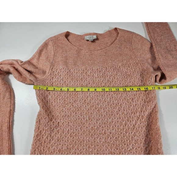Loft size small knit Textured pattern long sleeve sweater pullover warm ^ - Picture 8 of 8